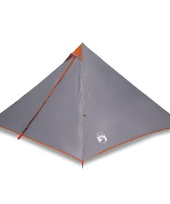 Tenda Familiare Tipi 7 Persone Grigia E Arancione Impermeabile