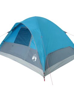 Tenda Da Campeggio A Cupola Per 4 Persone Blu Impermeabile