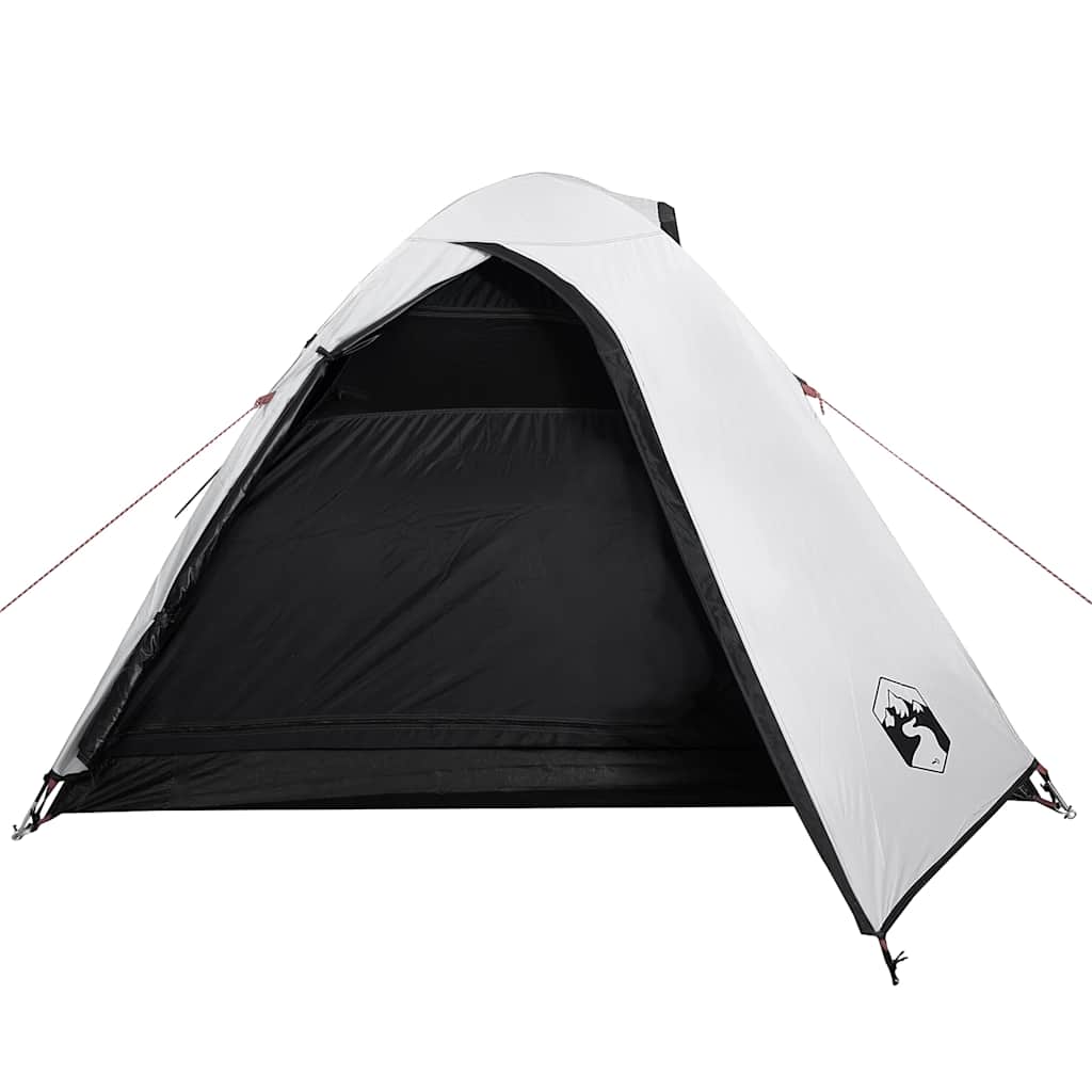 Tenda Campeggio A Cupola 3 Persone Bianca Tessuto Impermeabile