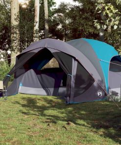 Tenda Familiare Cabina Per 6 Persone Blu Impermeabile