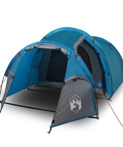 Tenda Da Campeggio A Tunnel Per 3 Persone Blu Impermeabile