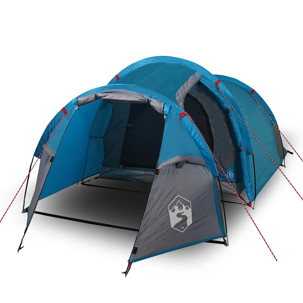 Tenda Da Campeggio A Tunnel Per 3 Persone Blu Impermeabile