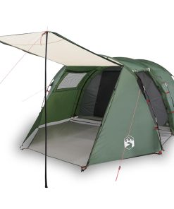 Tenda Da Campeggio A Tunnel Per 4 Persone Verde Impermeabile