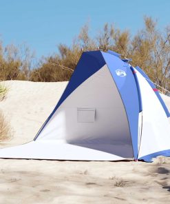 Tenda Da Spiaggia Blu Azzurro 268x223x125 Cm In Poliestere 185t
