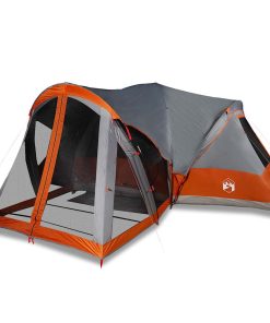 Tenda Familiare Tipi 8 Persone Grigia E Arancione Impermeabile