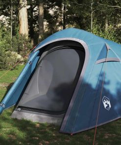 Tenda Da Campeggio A Tunnel Per 3 Persone Blu Impermeabile