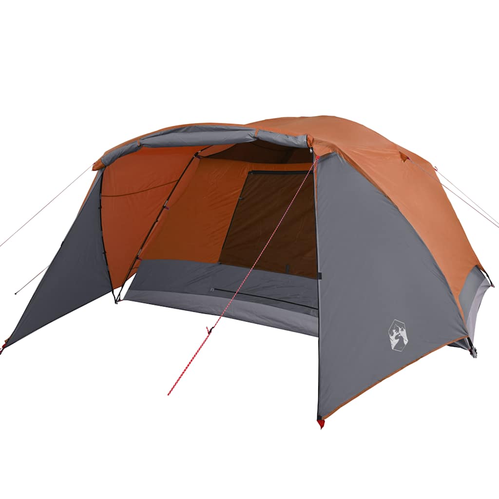 Tenda Da Campeggio Con Portico 4 Persone Arancione Impermeabile