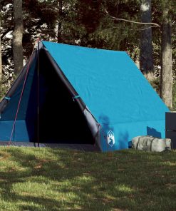 Tenda Da Campeggio Telaio Ad A Per 2 Persone Blu Impermeabile