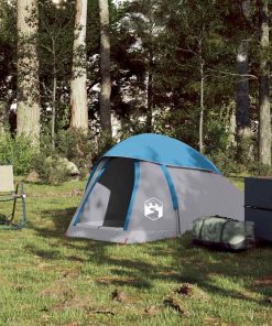 Tenda Da Campeggio A Cupola Per 1 Persona Blu Impermeabile