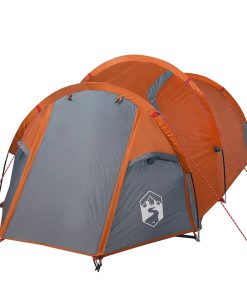 Tenda Da Campeggio A Tunnel 3 Persone Arancione Impermeabile