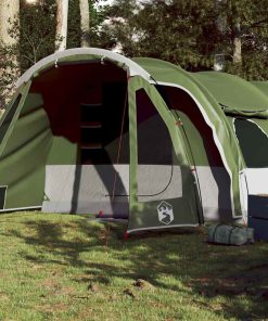 Tenda Familiare A Tunnel Per 8 Persone Verde Impermeabile