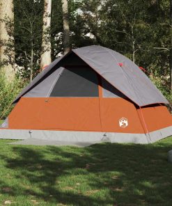 Tenda Familiare A Cupola 6 Persone Arancione Impermeabile