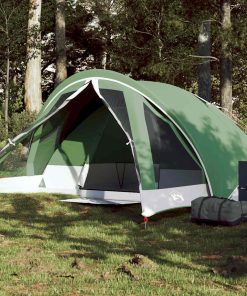Tenda Da Campeggio A Cabina Per 4 Persone Verde Impermeabile
