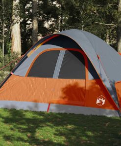 Tenda Familiare A Cupola 6 Persone Arancione Impermeabile