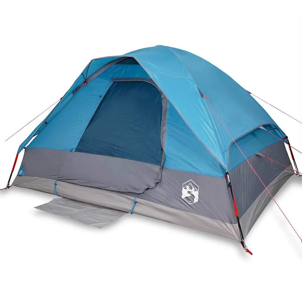 Tenda Da Campeggio A Cupola Per 4 Persone Blu Impermeabile