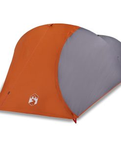 Tenda Da Campeggio A Cupola 4 Persone Arancione Impermeabile