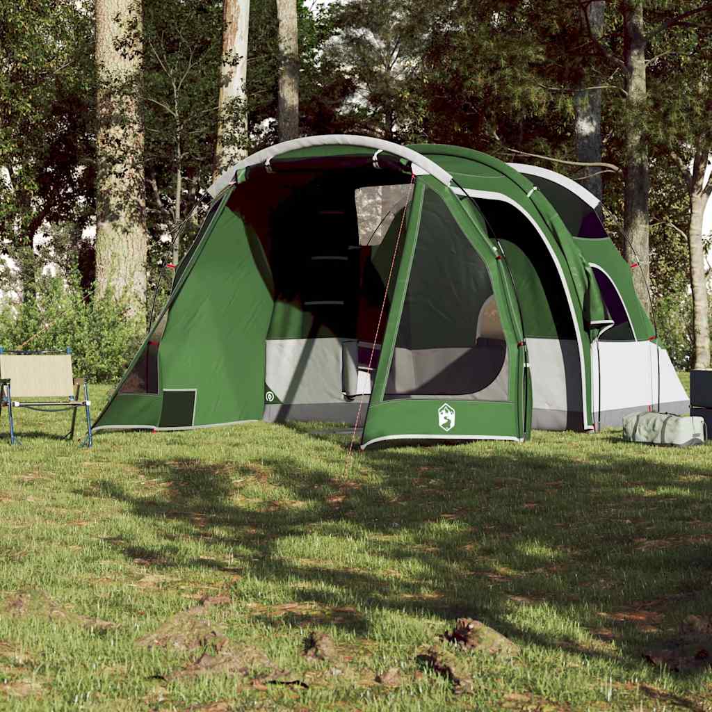 Tenda Da Campeggio A Tunnel Per 4 Persone Verde Impermeabile