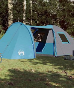 Tenda Da Campeggio A Cupola Per 4 Persone Blu Impermeabile