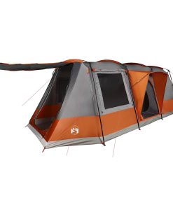 Tenda Da Campeggio A Tunnel Per 4 Persone Grigio E Arancione