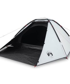 Tenda Campeggio A Cupola 2 Persone Bianca Tessuto Impermeabile