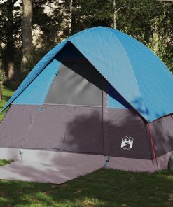 Tenda Da Campeggio A Cupola Per 4 Persone Blu Impermeabile