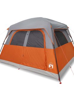 Tenda Familiare A Cabina 6 Persone Arancione Impermeabile