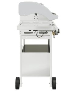 Griglia Barbecue A Gas Con 4 Bruciatori Argento In Acciaio