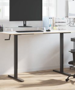 Telaio Scrivania In Piedi Nero (94-135)x60x(70-114)cm Acciaio