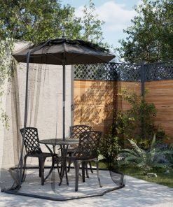 Zanzariera Per Ombrellone 220 Rete Nera F330x250 cm