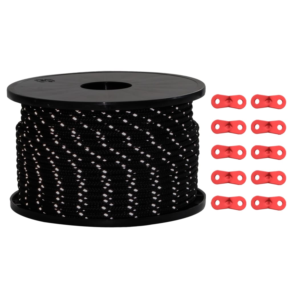 Corda Tenda Con Strisce Riflettenti E Chiavi 50 M 5 mm - Image 2