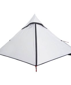 Tenda Campeggio 2 Persone Bianca Tessuto Oscurante Impermeabile