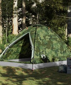 Tenda Da Campeggio A Cupola 4 Persone Mimetica Impermeabile