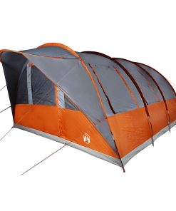 Tenda Da Campeggio A Tunnel Per 5 Persone Grigio E Arancione