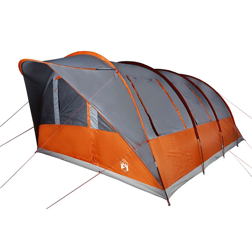 Tenda Da Campeggio A Tunnel Per 5 Persone Grigio E Arancione