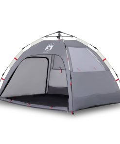 Tenda Da Spiaggia 2 Persone Grigio Rilascio Rapido Impermeabile