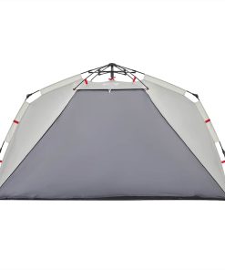 Tenda Da Spiaggia 3 Persone Grigio Rilascio Rapido Impermeabile