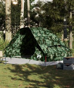 Tenda Da Campeggio A Cupola 4 Persone Mimetica Impermeabile