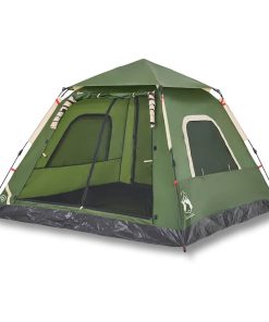 Tenda A Cupola Da Campeggio 5 Persone Verde A Rilascio Rapido