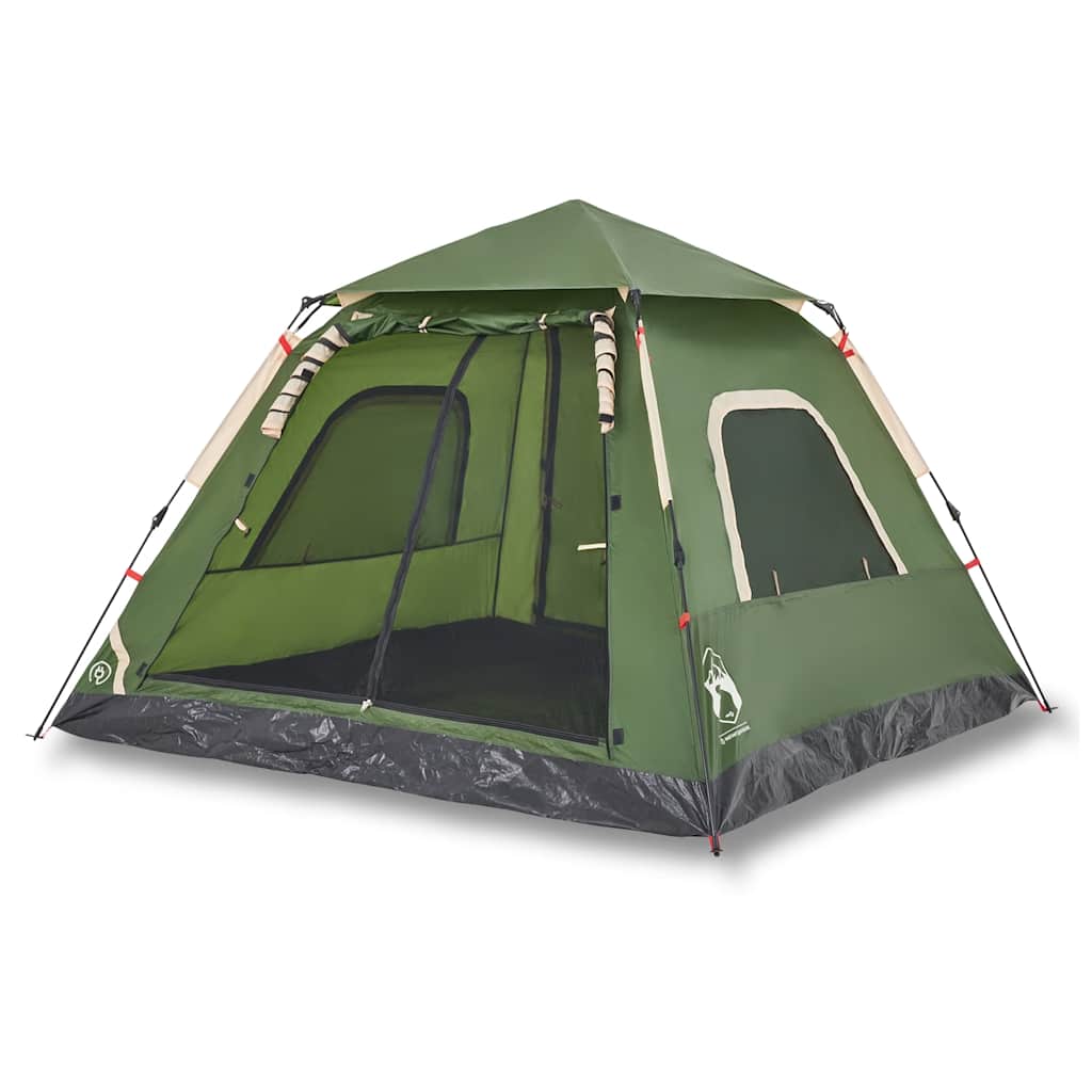 Tenda A Cupola Da Campeggio 5 Persone Verde A Rilascio Rapido