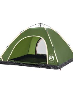 Tenda Da Campeggio 5 Persone Verde A Rilascio Rapido