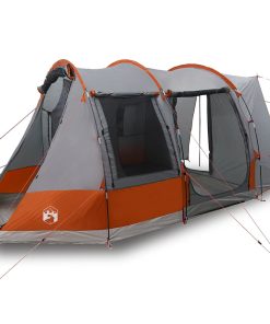 Tenda Da Campeggio 2 Persone Grigio E Arancione Impermeabile