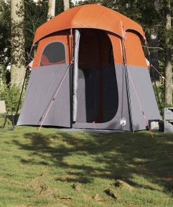 Tenda Da Doccia 2 Persone Grigio E Arancione Impermeabile