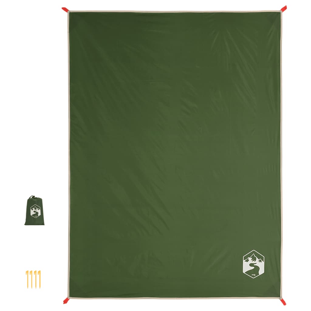 Tovaglia Da Picnic Con Picchetti Verde 205x155 cm