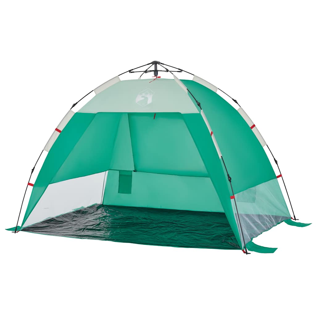 Tenda Da Spiaggia 2 Persone Verde Rilascio Rapido Impermeabile