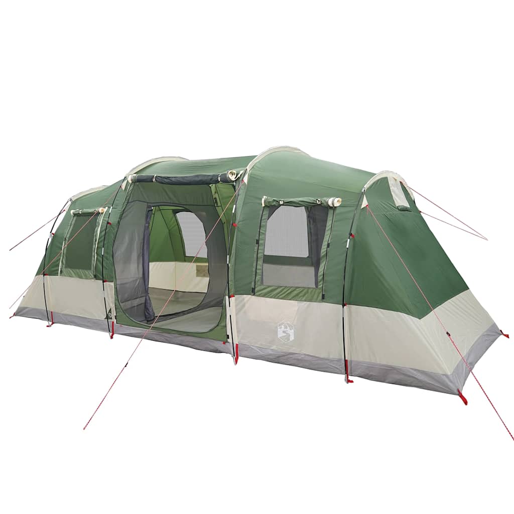 Tenda Familiare A Tunnel Per 6 Persone Verde Impermeabile