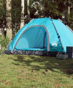 Tenda Da Campeggio 5 Persone Blu A Rilascio Rapido