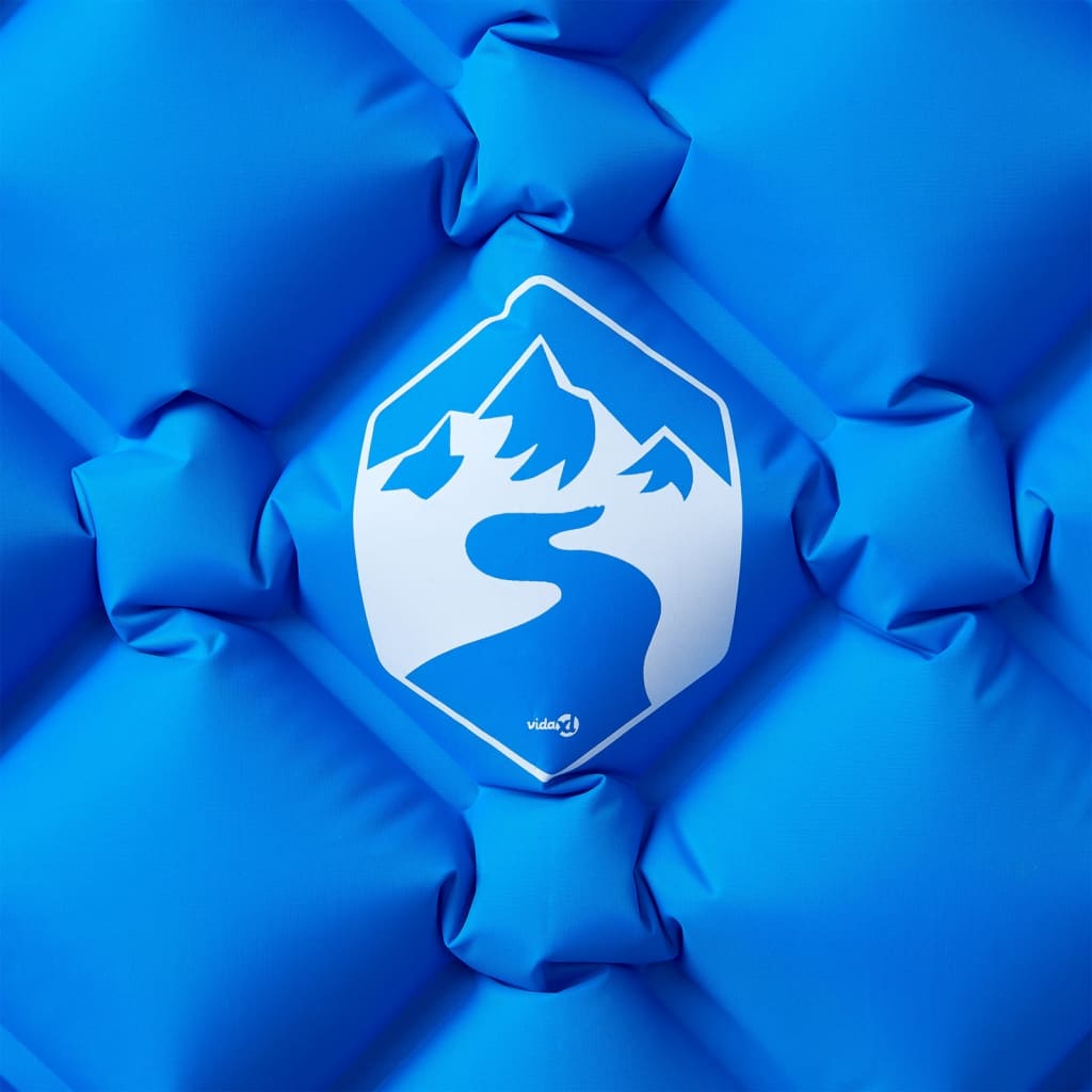 Materasso Campeggio Gonfiabile 1 Persona Blu Marino 190x58x6 cm - Image 4
