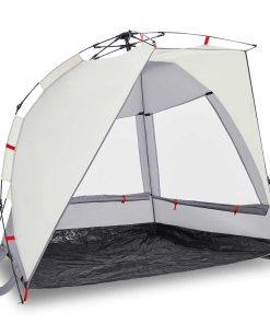 Tenda Da Spiaggia 2 Persone Grigio Rilascio Rapido Impermeabile