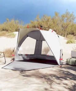 Tenda Da Spiaggia 2 Persone Grigio Rilascio Rapido Impermeabile
