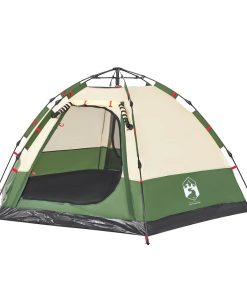 Tenda Da Campeggio Cabina 4 Persone Verde A Rilascio Rapido